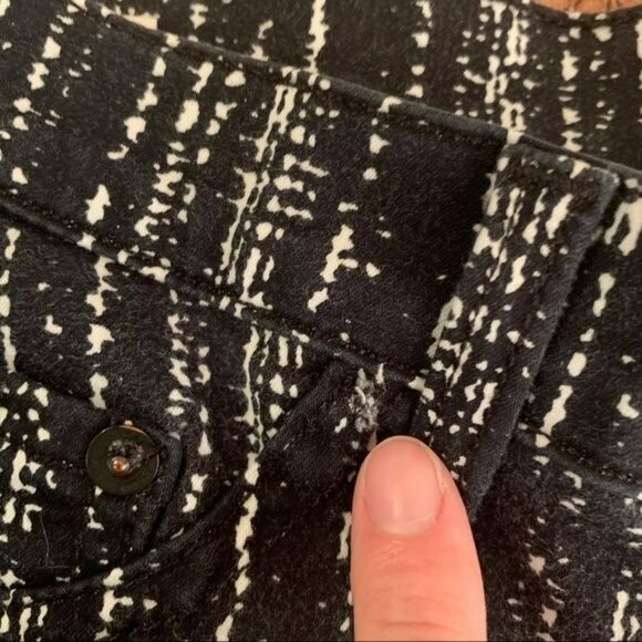 Rag & Bone jean women’s legging black with white abstract stripes 24 - Picture 2 of 16